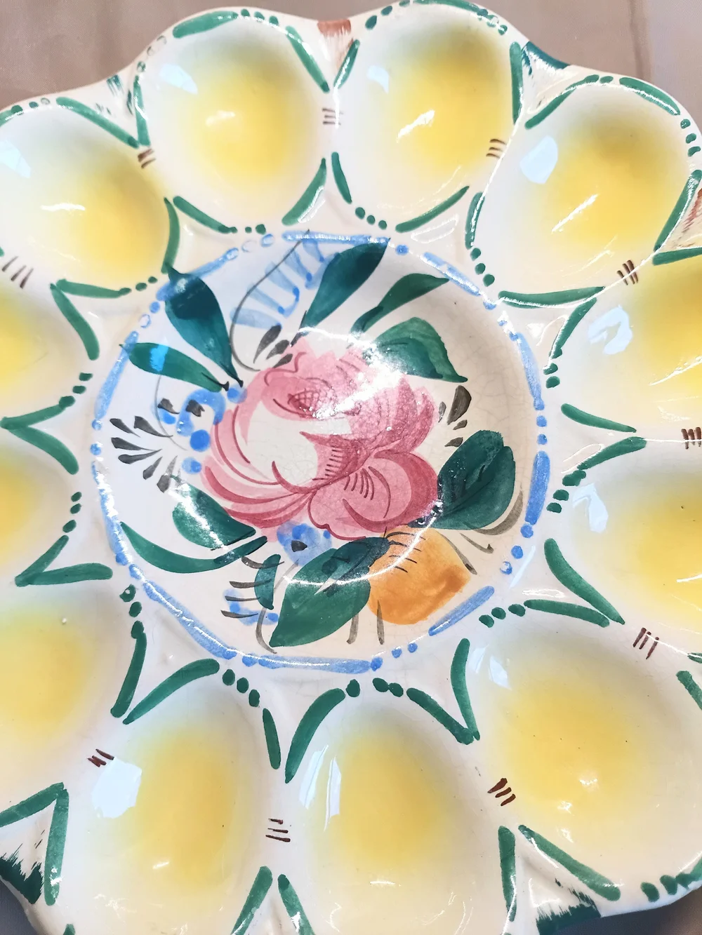 Hand-Painted Deviled Egg Platter